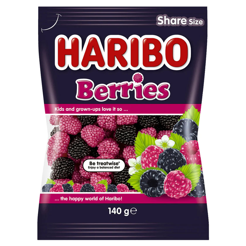Haribo Berries Chewy Gummy Candy 140g