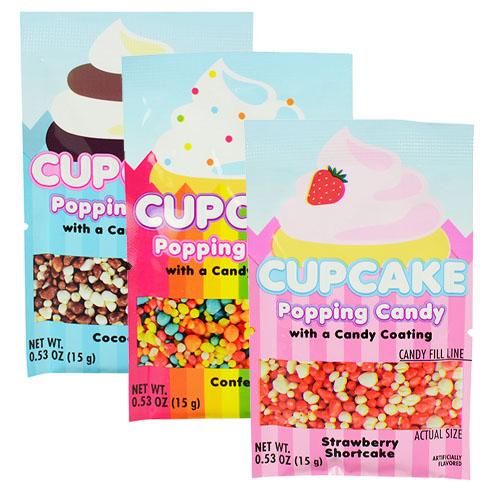 Cupcake Popping Candy With A Coating 15g Assorted Flavours