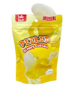 Juicy Jelly Peeled Gummies Banana Flavoured Gluten Free 120g