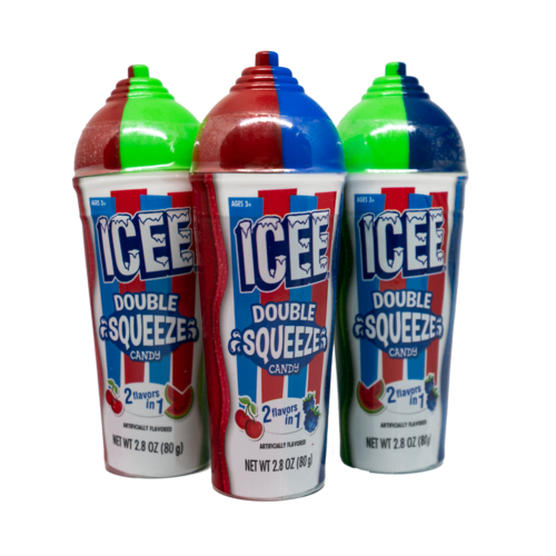 Icee Double Squeeze Candy 80g 2 Flavours In 1 The Lolly Barn 0429