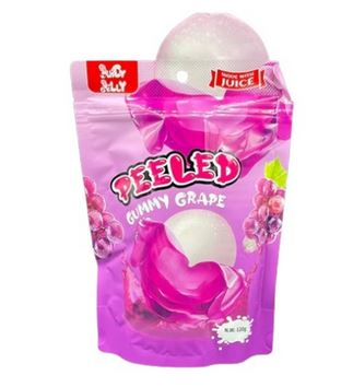 Juicy Jelly Peeled Gummies Grape Flavoured Gluten Free 120g
