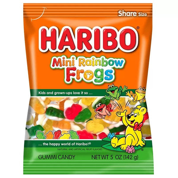 Haribo Mini Rainbow Frogs Gummy Chewy Candy 142g