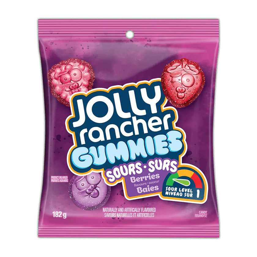 Jolly Rancher Gummies Sours Berries Bag 182g