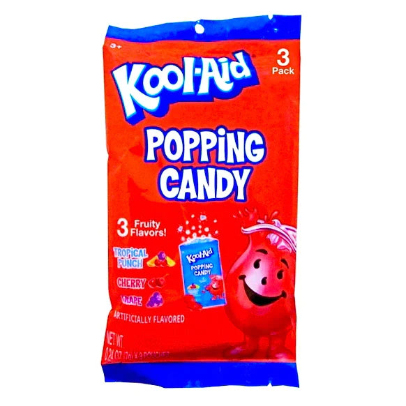 Kool Aid Popping Candy 3 Fruity Flavours 3 x 7g Packs BBD: 19/10/23