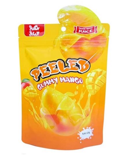 Juicy Jelly Peeled Gummies Mango Flavoured Gluten Free 120g