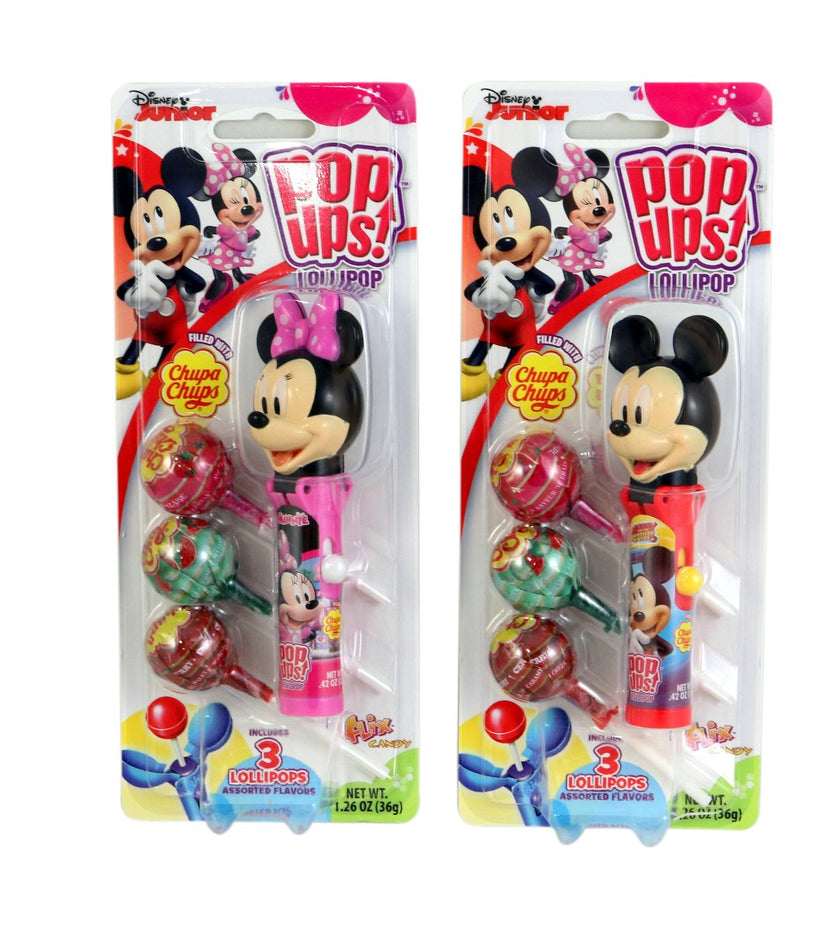 Disney Junior Mickey and Minnie Pop Ups Chupa Chups Lollipops Limited Edition 36g