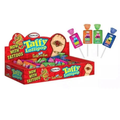 Jo Jo Taffy Lollipop With Tattoo Gluten Free 8g