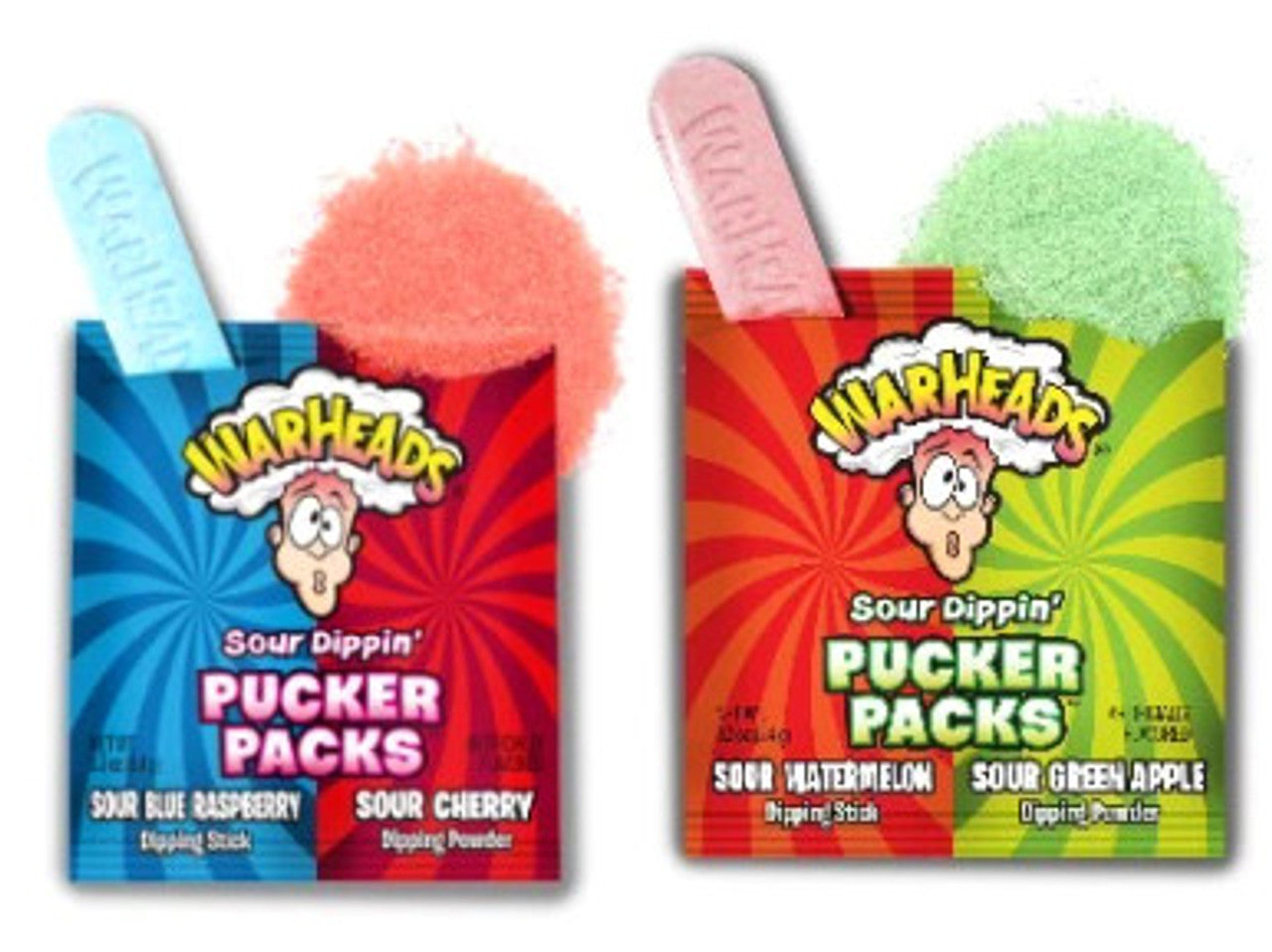 WarHeads Sour Dippin Sherbet Pucker Packs Single Pack Gluten Free Vegan 15g BBD: 05/01/25