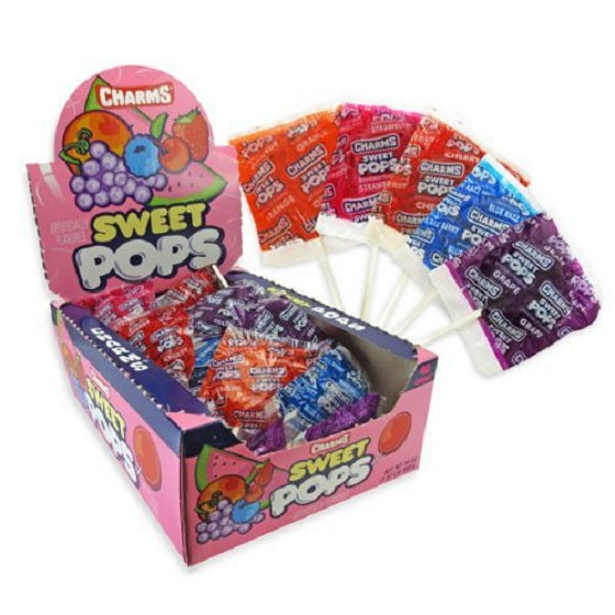 Charms Sweet Pops Assorted Flavours Lollipops 17g