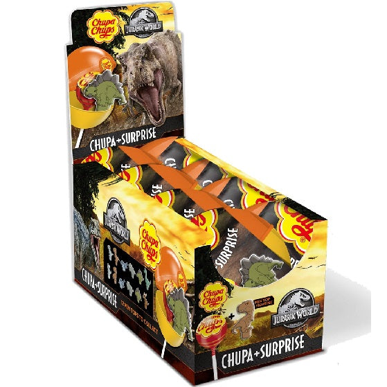 Chupa Chups Lollipop with Limited Edition Jurassic World Pen Topper 12g
