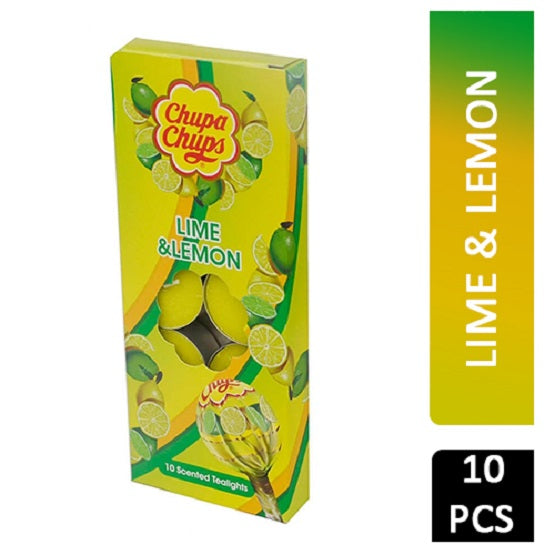 Chupa Chups Lemon and Lime Scented Candle Tea Lights Gift 10pack
