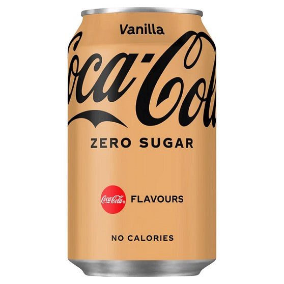 US Coke Coca Cola Vanilla Flavour Zero Sugar Soft Drink Soda Can 355ml