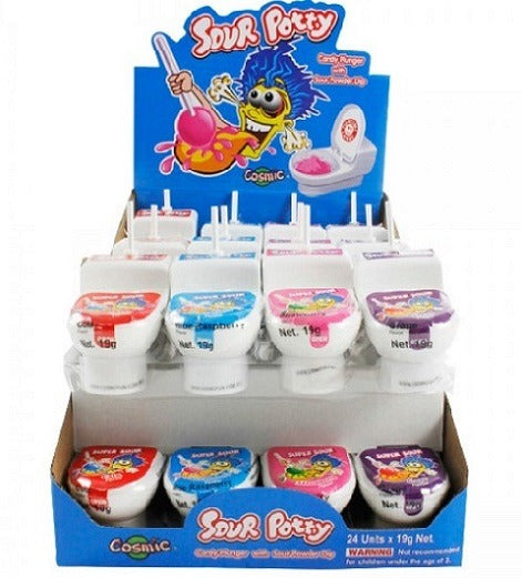 Cosmic Sour Potty Candy Plunger With Sour Powder Sherbet Dip 20g Toilet