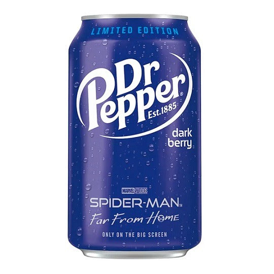 Dr Pepper Dark Berry Flavour Soft Drink Soda 355ml Can