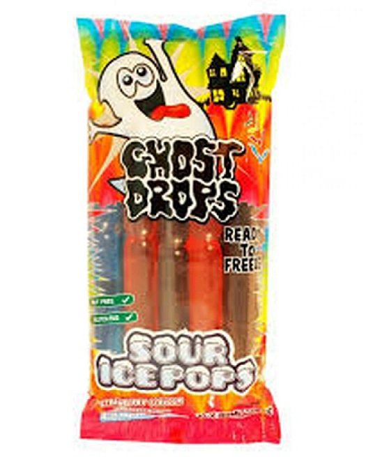 Ghost Drops Sour Ice Pops Share Bag 10 x 80ml Freeze Pops