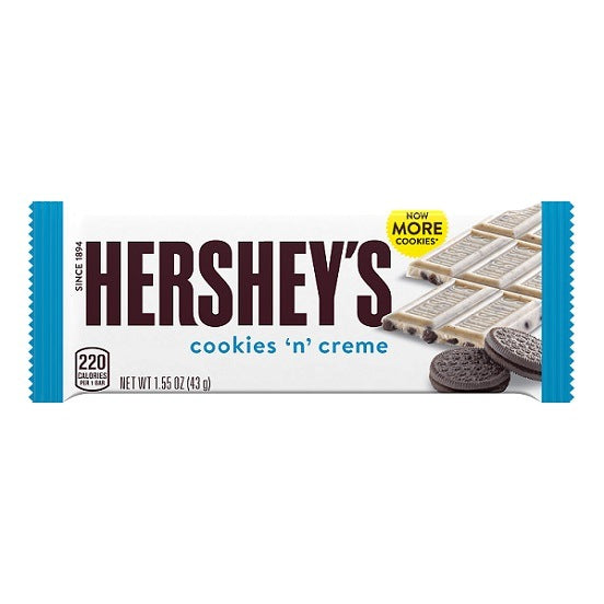 Hershey's Hersheys Cookies n Creme Chocolate Bar 43g