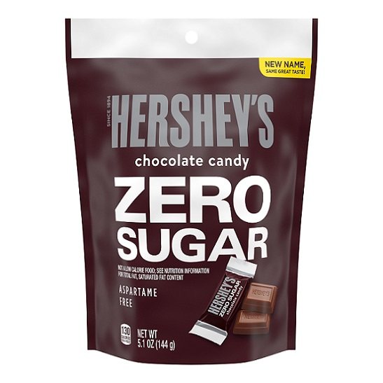 Hershey's Hersheys Milk Chocolate Candy Mini Bars Zero Sugar 144g