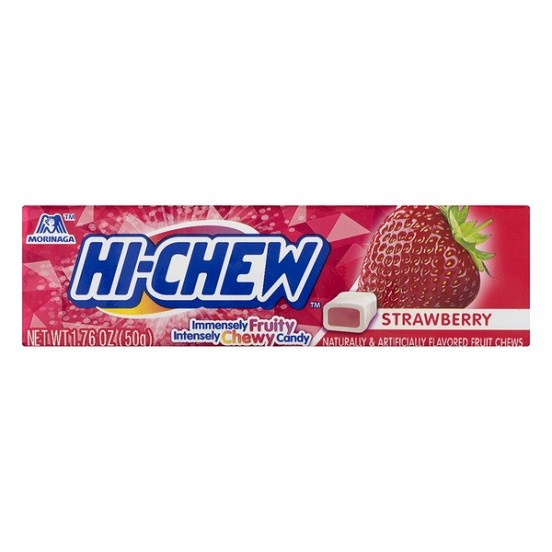 Hi Chew Strawberry Chewy Candy Gluten Free 50g BBD: 25/06/23