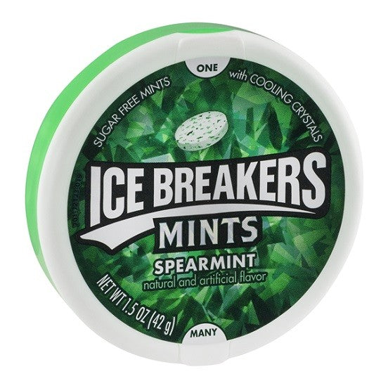 Ice Breakers Spearmint Flavour Mints Sugar Free 36g Container
