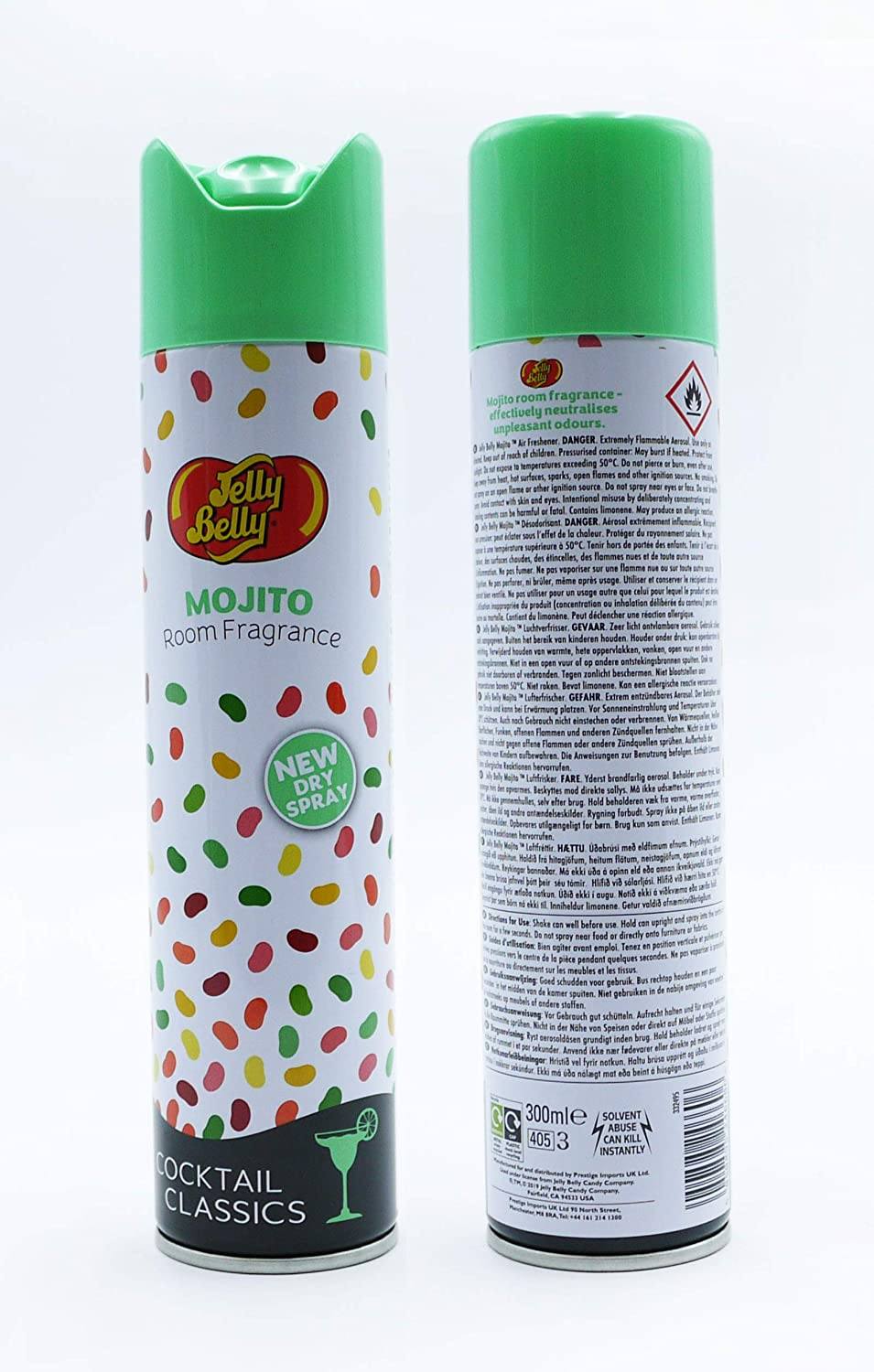Jelly Belly Air Freshener Spray Can 3 Cocktail Flavours 300ml