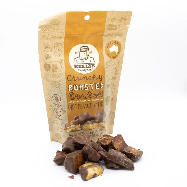 Kellys Candy Co Chocolate Peanut Brittle Pieces 80g or 200g Bag