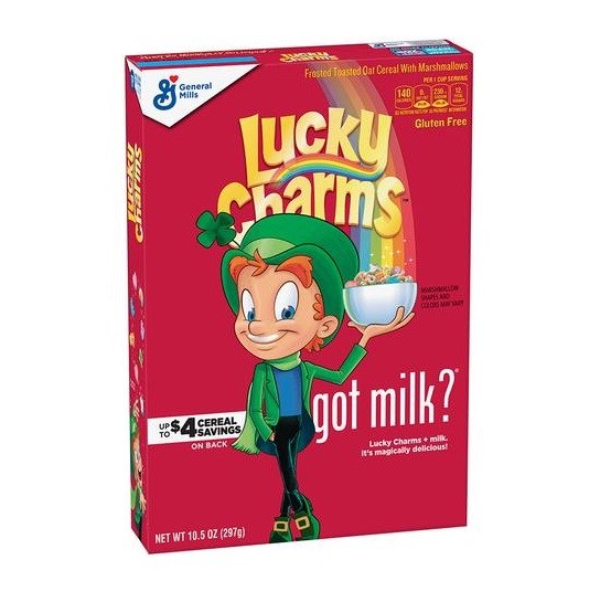 General Mills Lucky Charms Breakfast Cereal 297g box
