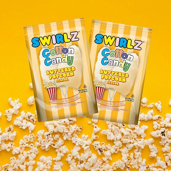Swirlz Buttered Popcorn Cotton Candy Fairy Floss Gluten Free 88g The