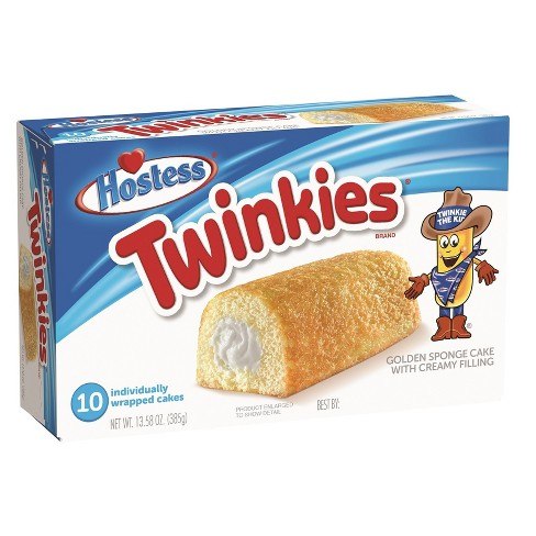Hostess Twinkies Original Golden Sponge Cake with Creamy Filling 385g Box of 10