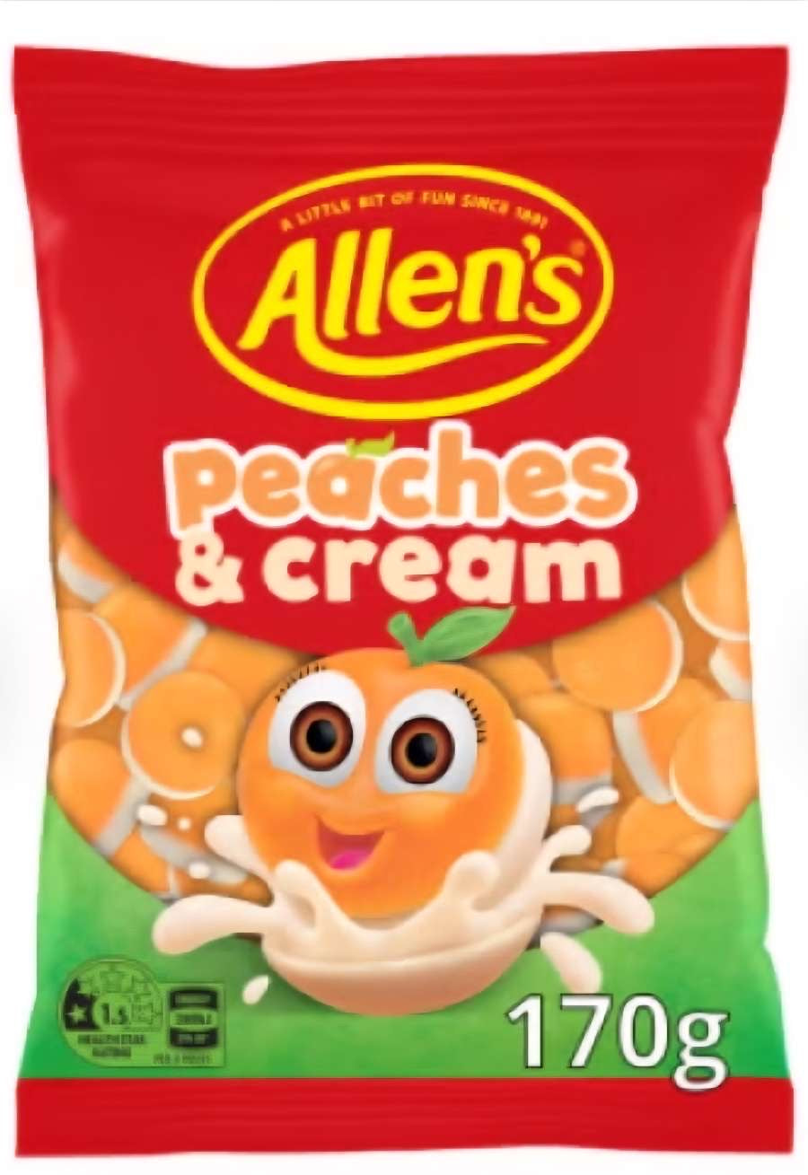 Allens Allen's Peaches and Cream 170g