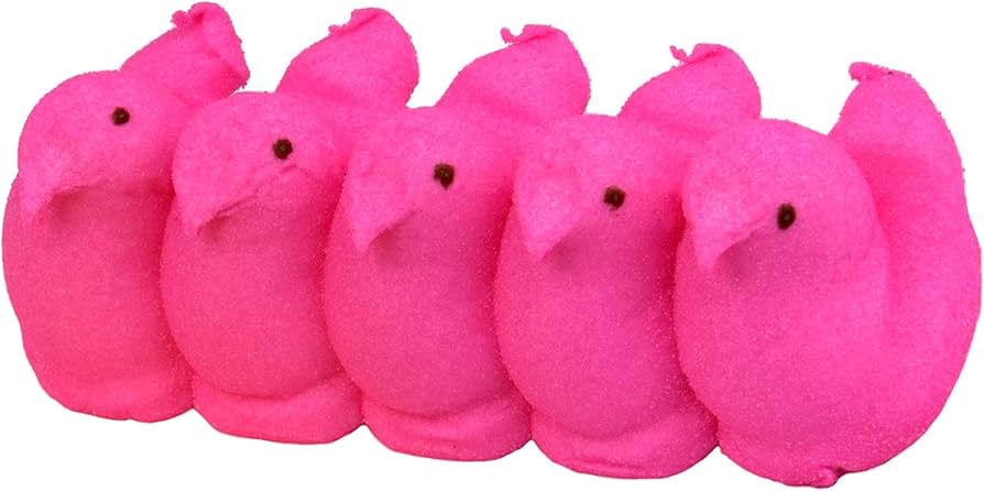 Peeps Marshmallow Pink Chicks 10pk 85g Gluten Free