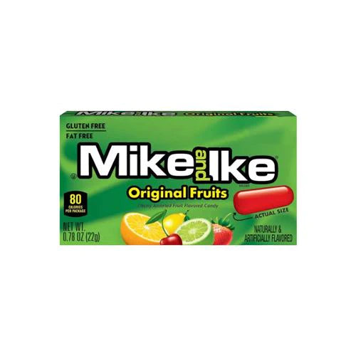 Mike and Ike Original Fruits Flavoured Candies Gluten Free 22g