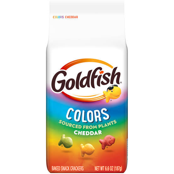 Pepperidge Farm Goldfish Baked Colours Sourced From Plants Cheddar Flavoured Snack Crackers 187g Packet