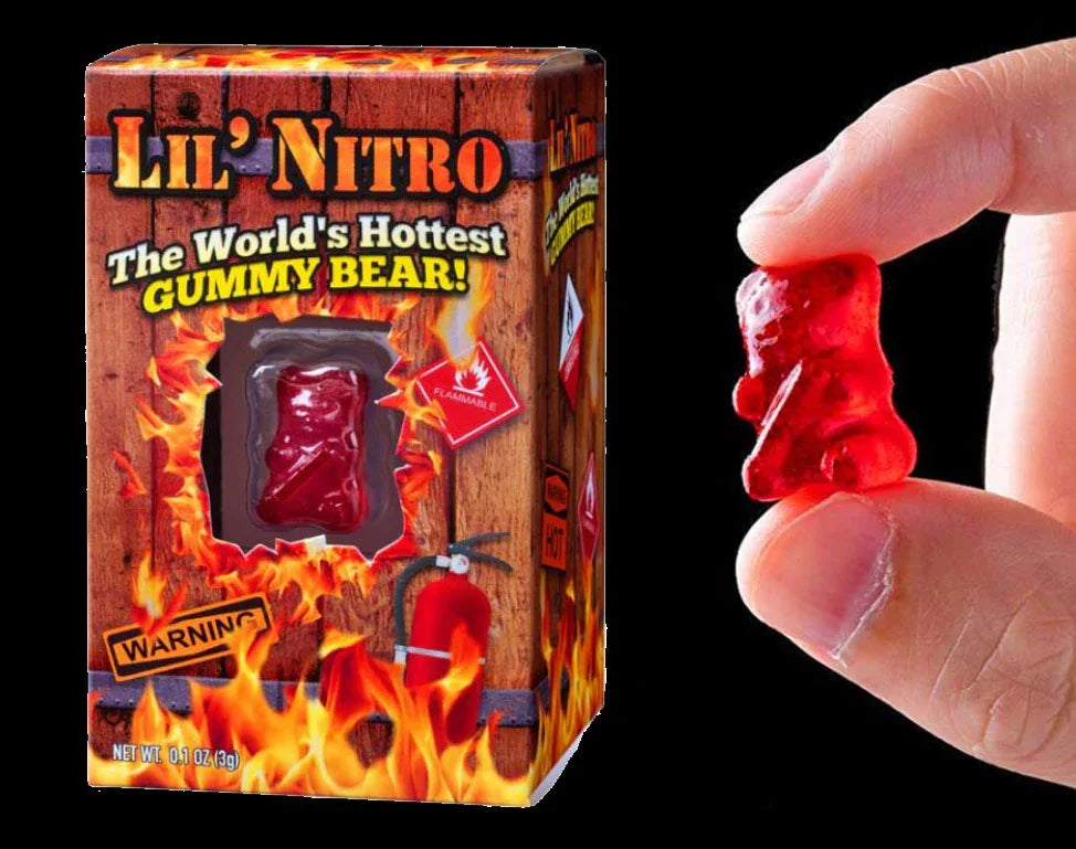 Lil' Nitro The World's Hottest Gummy Bear! Warning Hot Adults 18+ Only 3g Bear