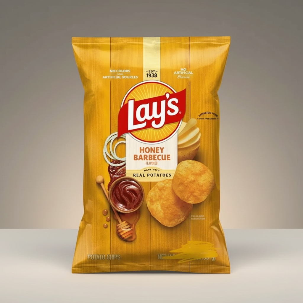 Lay's Lays Honey BBQ Flavored Potato Chips Crisps 184.2g