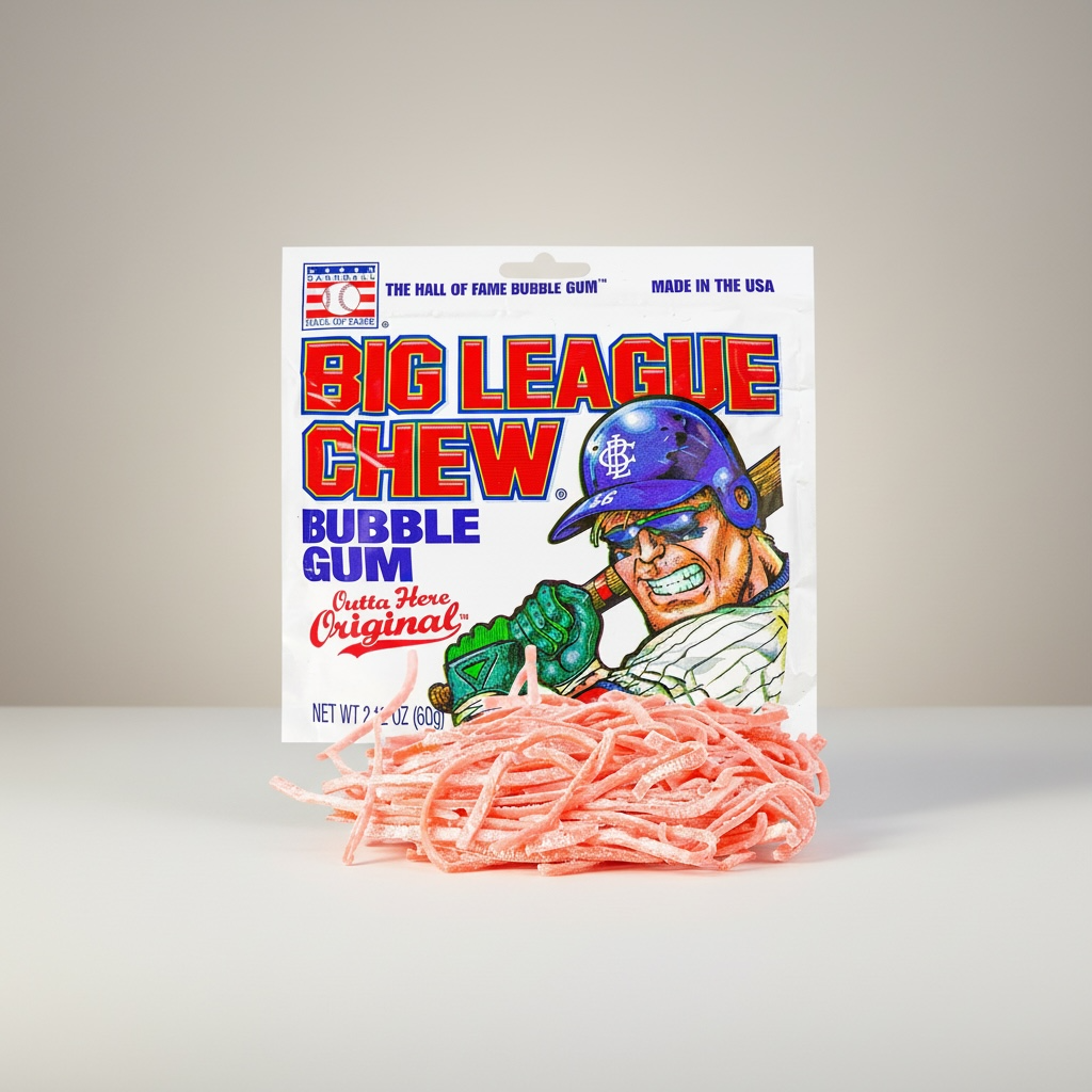 Big League Chew Original Bubble Gum Gluten Free 60g Packet Pouch