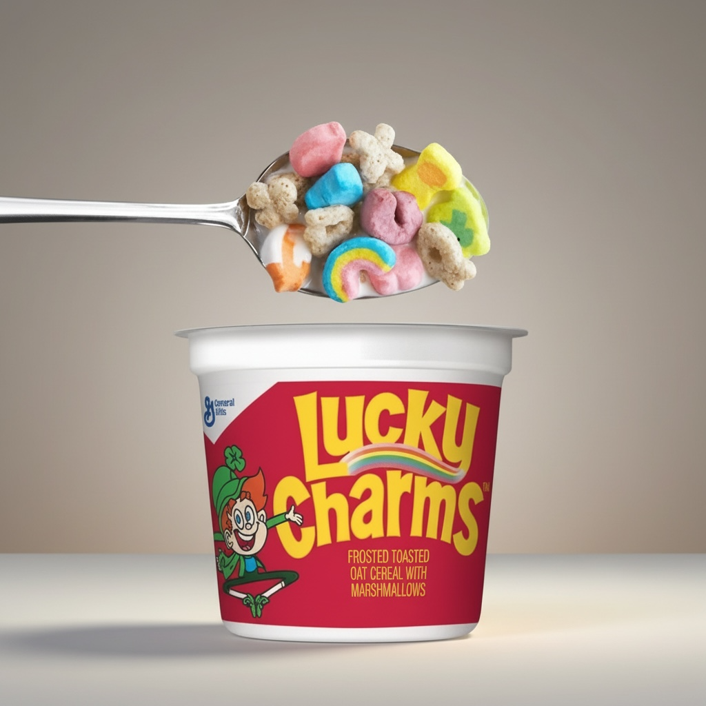 General Mills Lucky Charms Single Serve Breakfast Cereal Bowl 48g