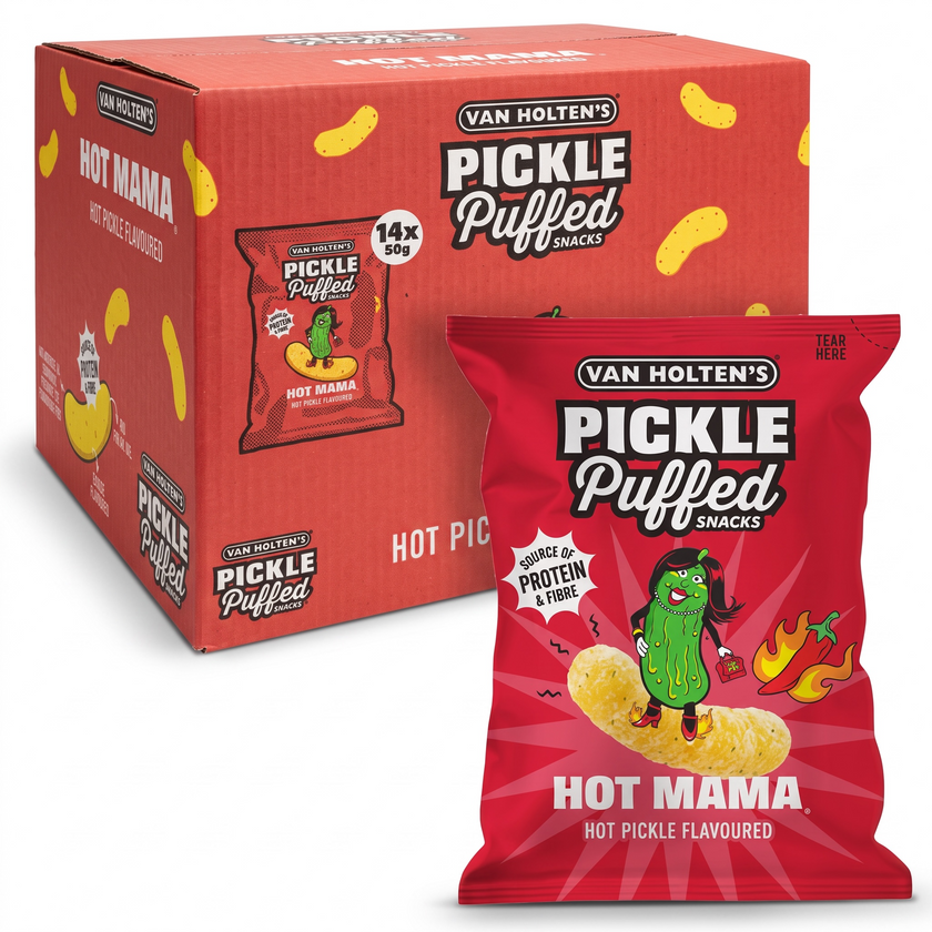 Van Holten’s Hot Mama Pickle Puffed Snacks 90g