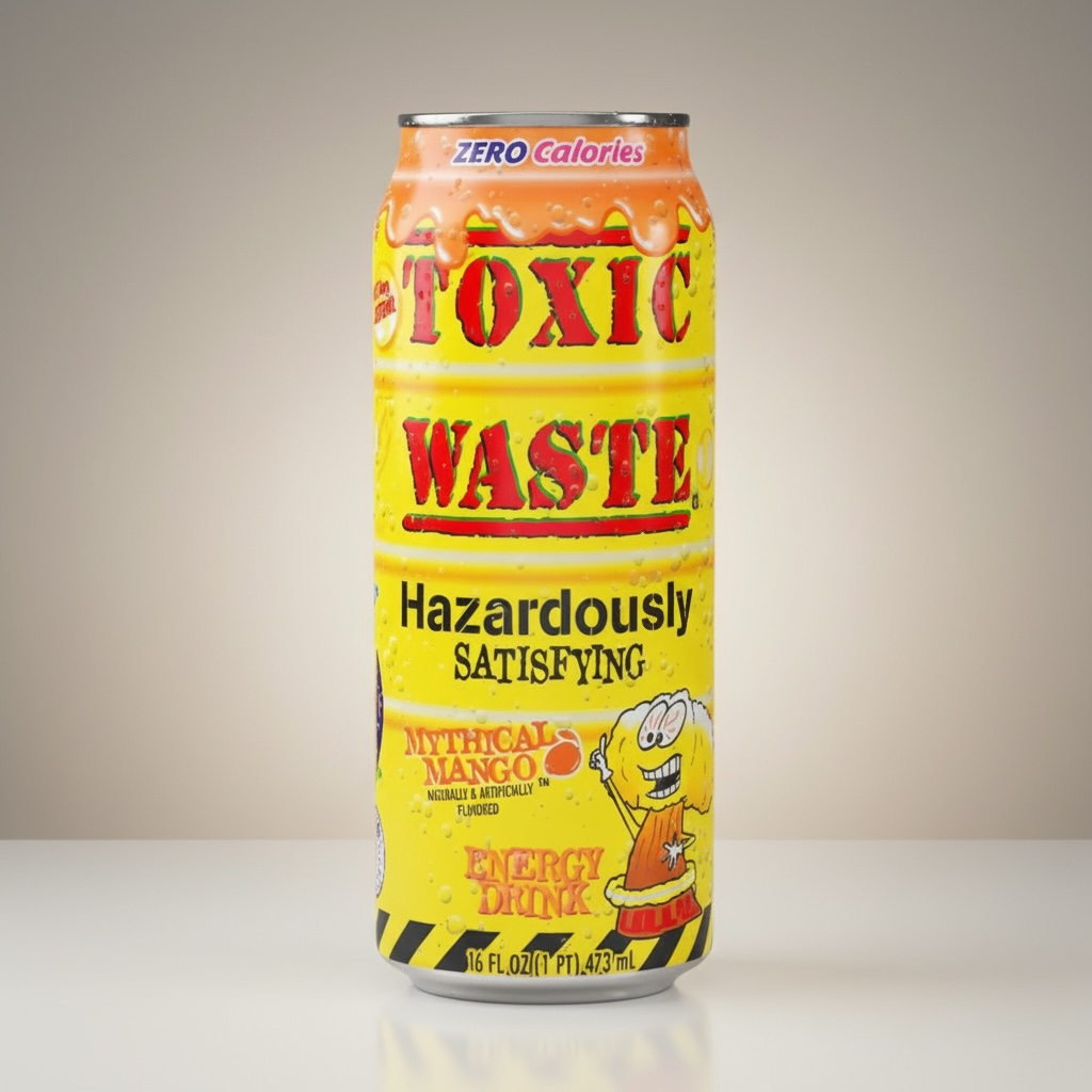 USA Toxic Waste Mythical Mango RTD Energy Drink Can 473ml