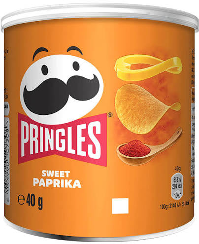 Pringles Paprika Flavour Potato Crisps 40g