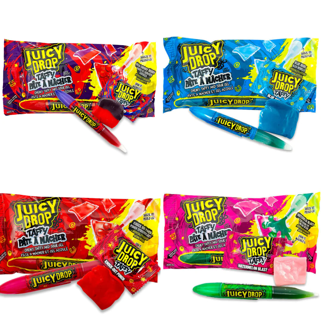 Juicy Drop Taffy Chewy Taffy & Sour Gel 67g