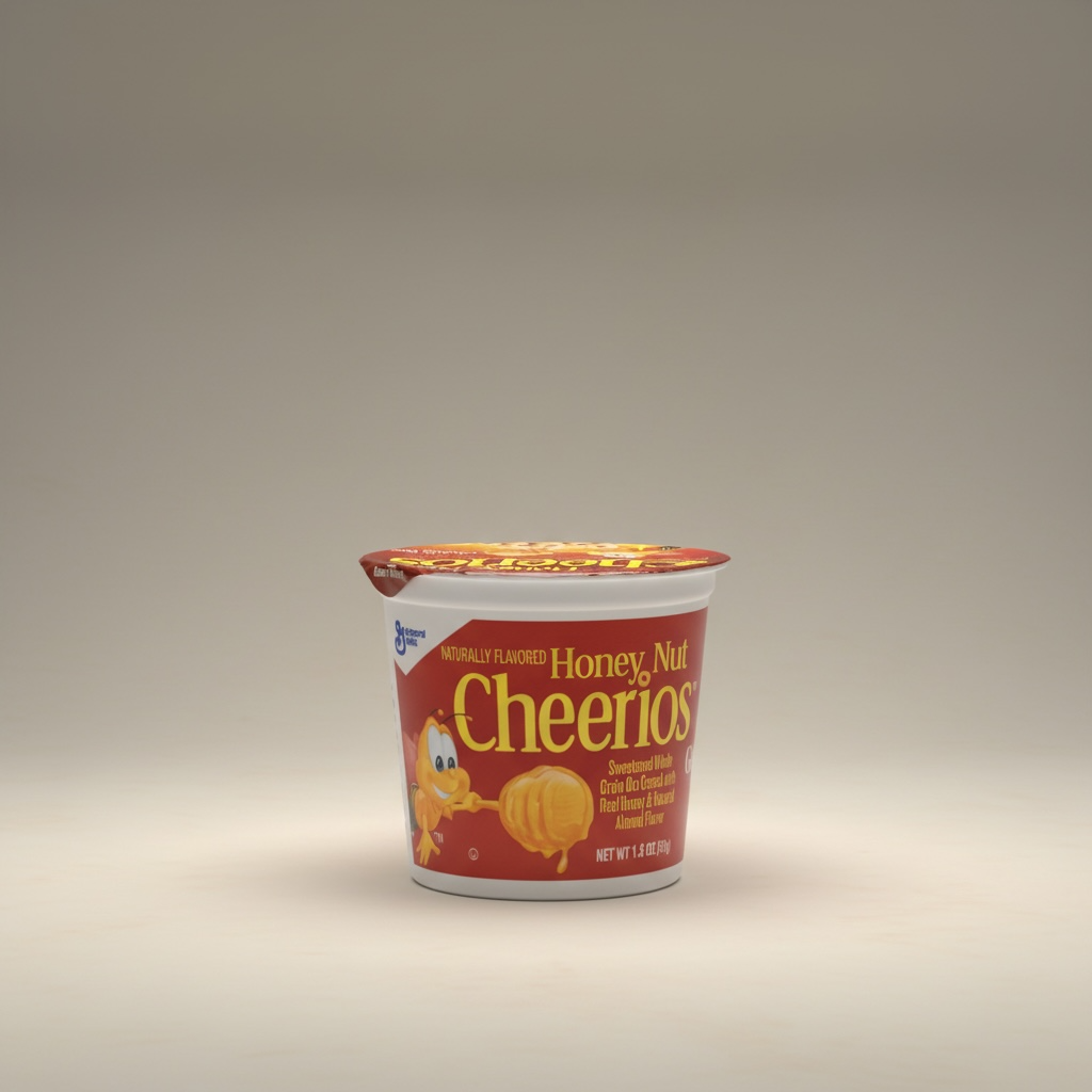 General Mills Cheerios Honey Nut Breakfast Cereal Gluten Free Bowl 51g