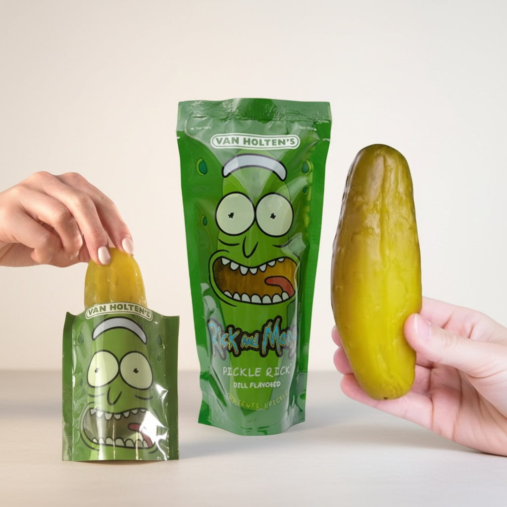 Van Holten's Pickle Rick & Morty Dill Flavoured Pickle Rick Limited Edition Pickle In A Pouch