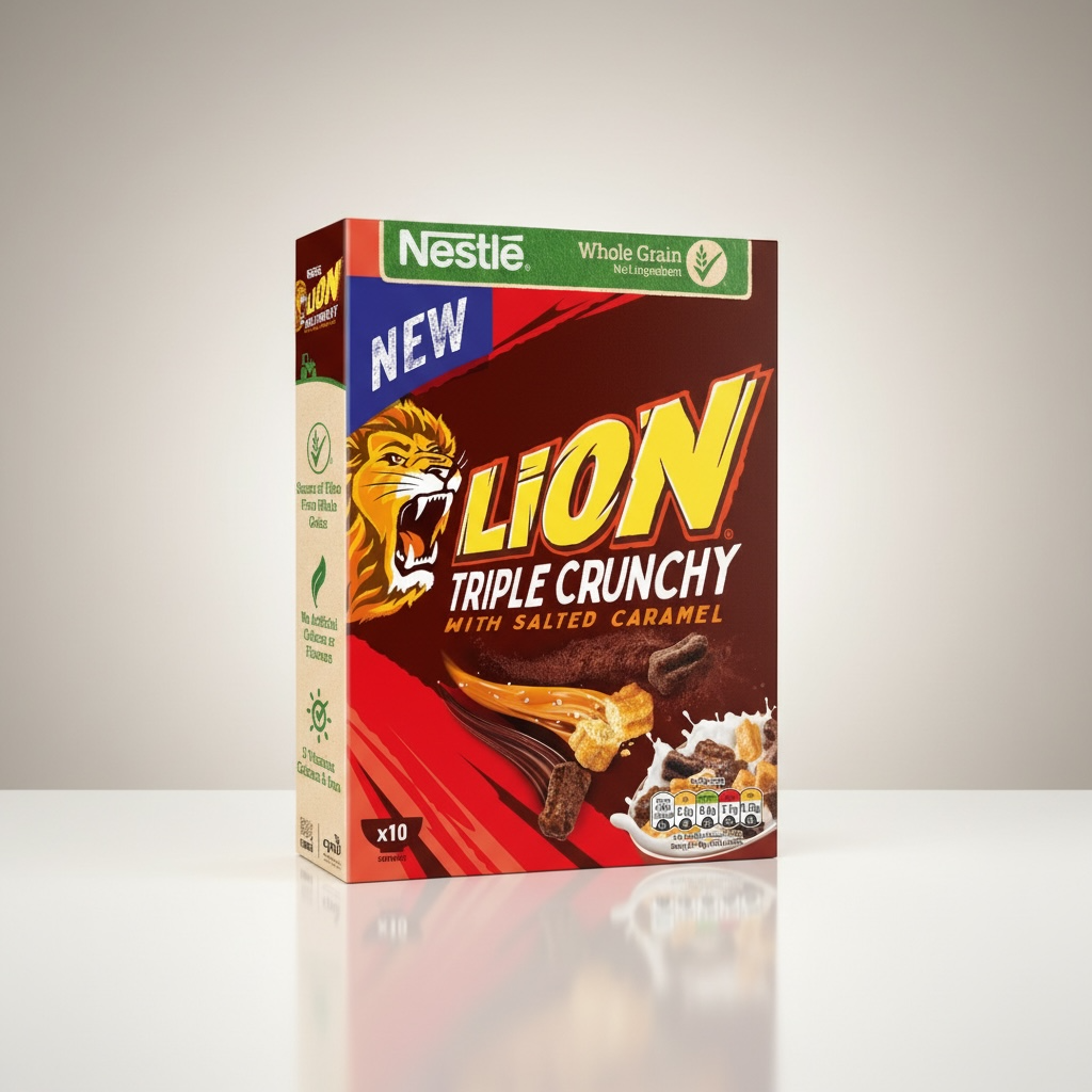Nestle Lion Triple Crunchy Chocolate & Saled Caramel Cereal 300g