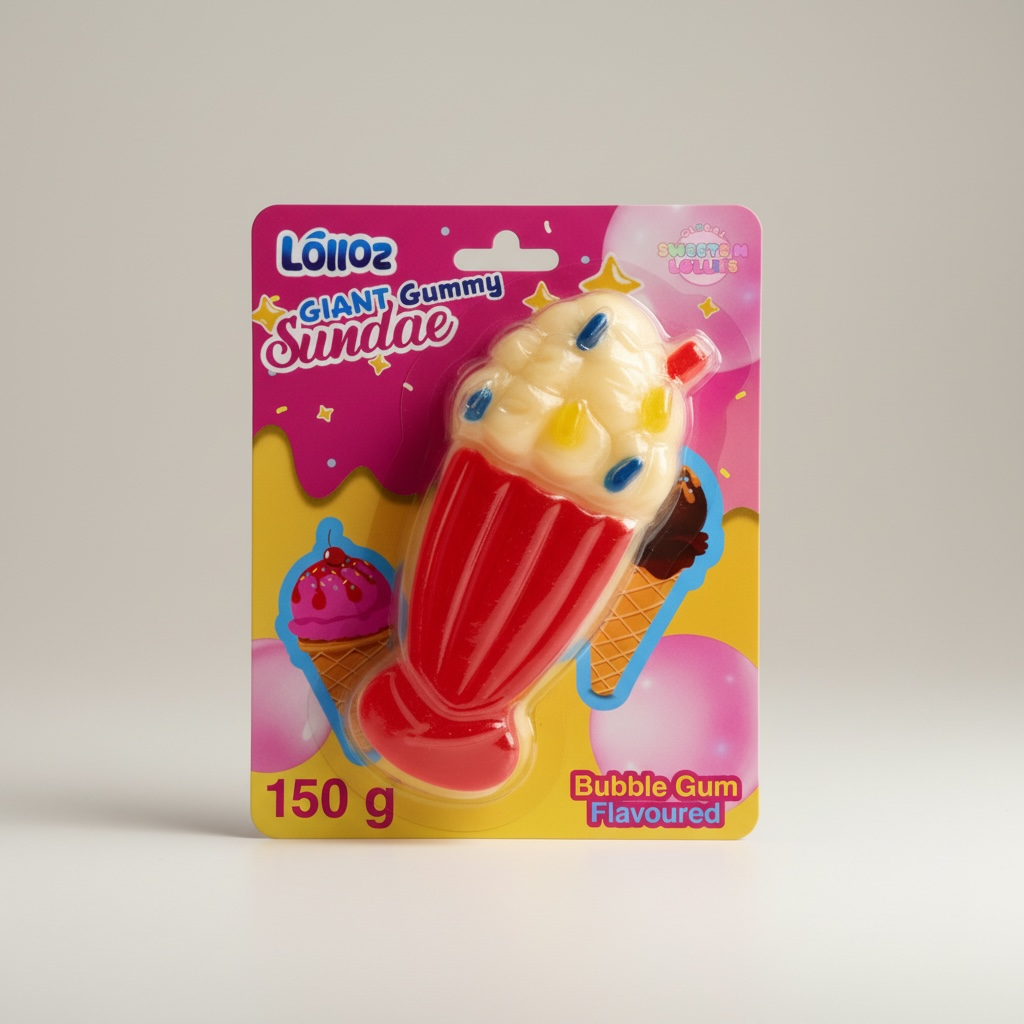 Lolloz Giant Gummy Sundae Bubblegum Flavour 150g