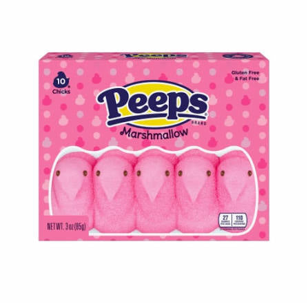 Peeps Marshmallow Pink Chicks 10pk 85g Gluten Free
