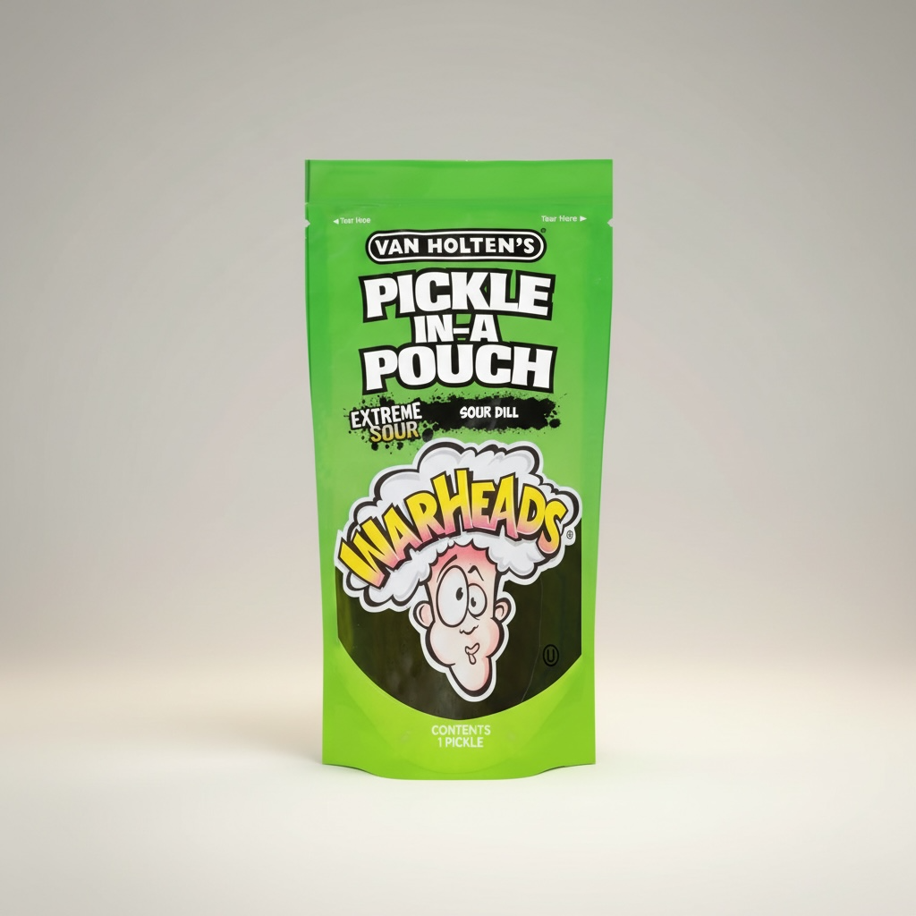 Van Holten's Warheads Sour Dill Pickle Extreme Sour Pickle In A Pouch