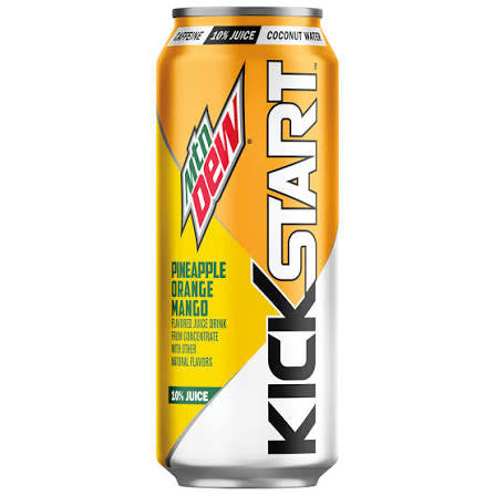 Mountain Dew Kickstart Pineapple Orange Mango RTD 473ml