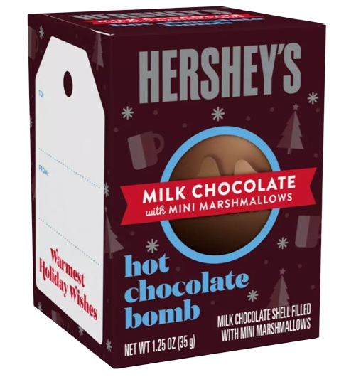 HERSHEY'S Hot Chocolate Bomb With Mini Marshmallows 39g BBD: 30/08/24