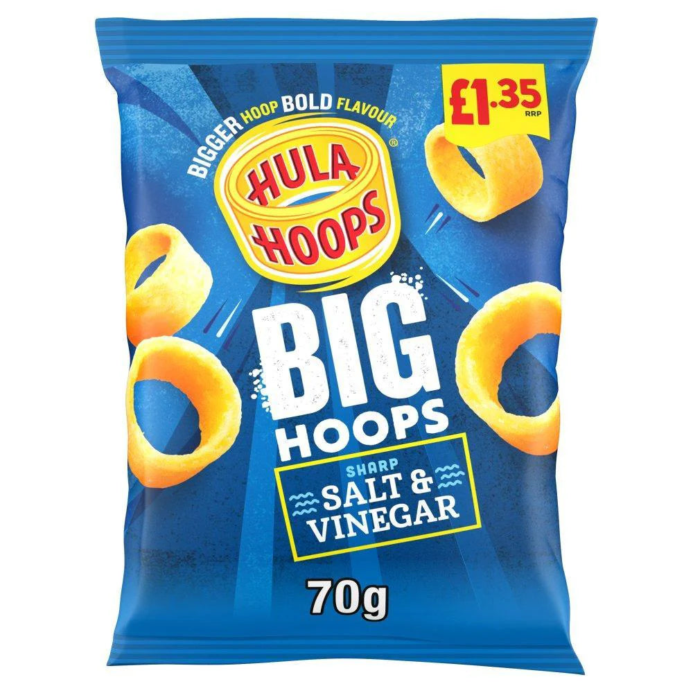 Hula Hoops Big Hoops Salt & Vinegar 70g