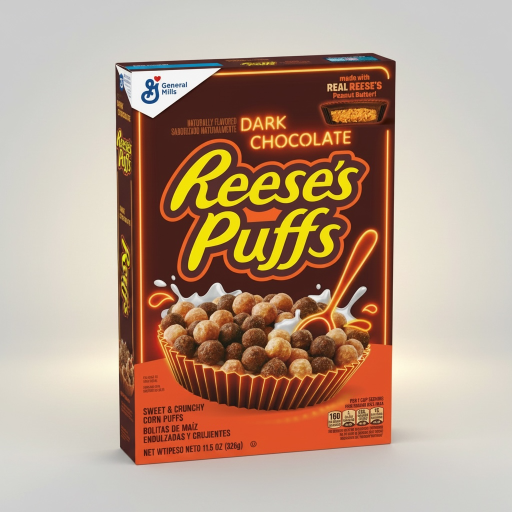 Reese’s Puffs Dark Chocolate & Peanut Butter Cereal 326g